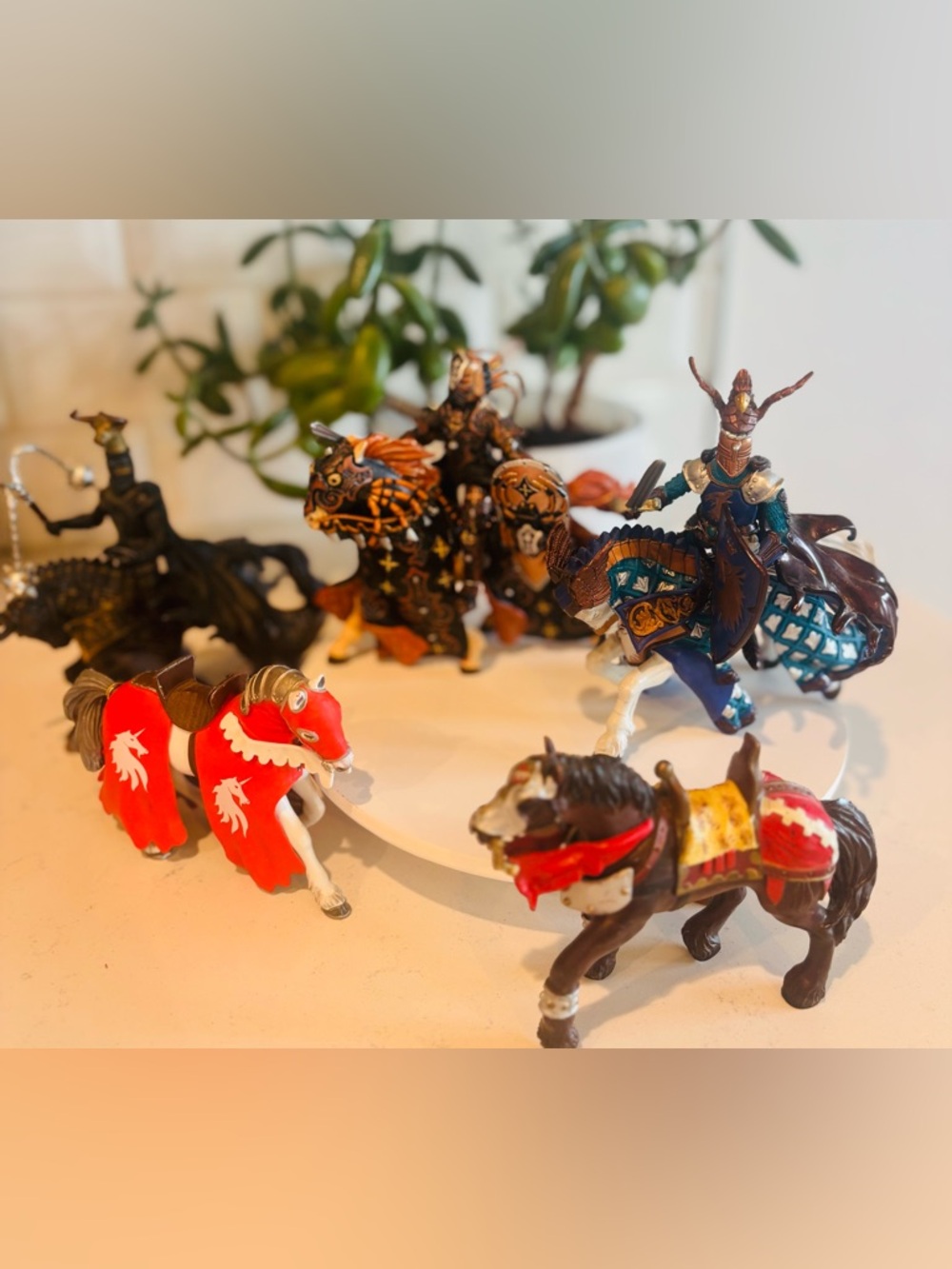 Medieval Knight & Warhorse Toy Set Figures